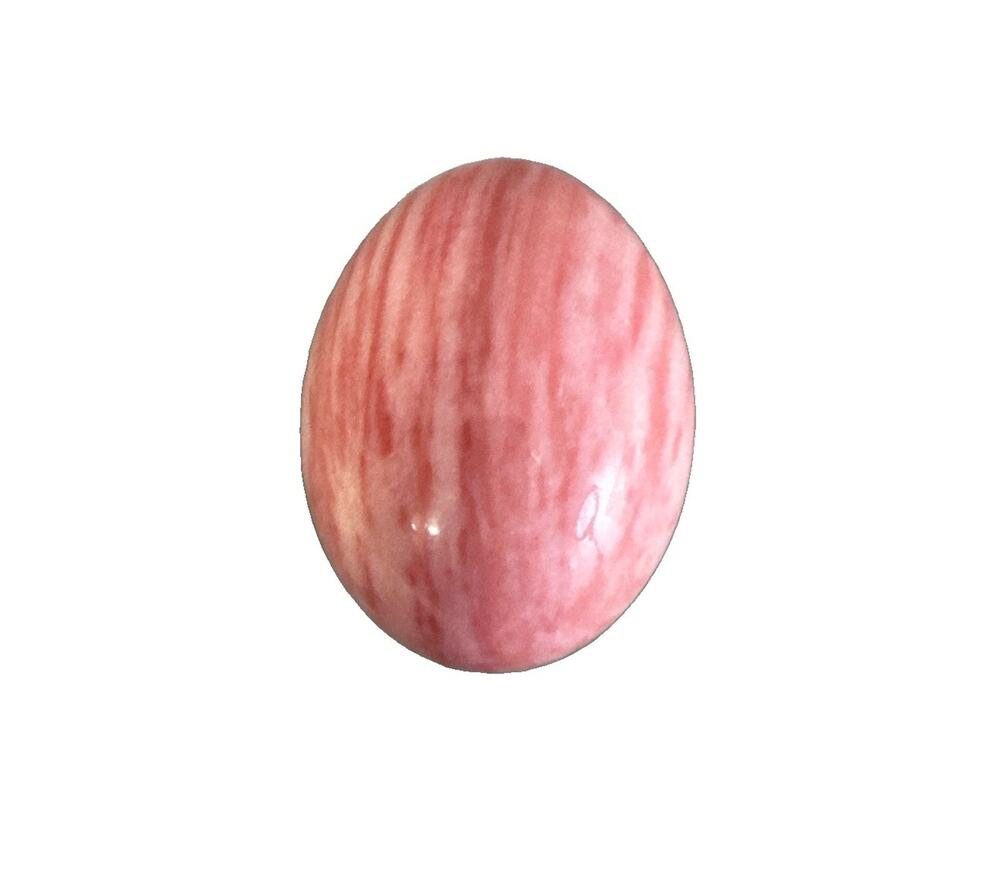 Genuine Alabaster Stone Hand Carved Red Marbled Egg Vintage